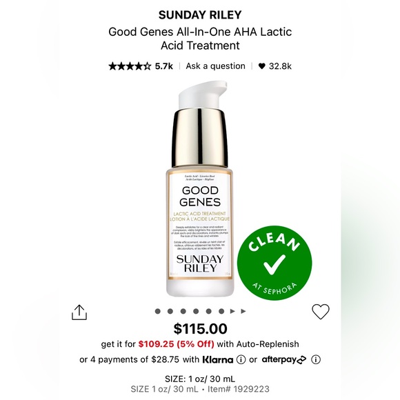 Sunday Riley Good Genes Lactic Acid Treatment 30ml - Picture 1 of 3